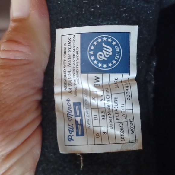 Sz 8 Black "Pleasure" Work Shoes by P. W. Minor - Picture 7 of 7